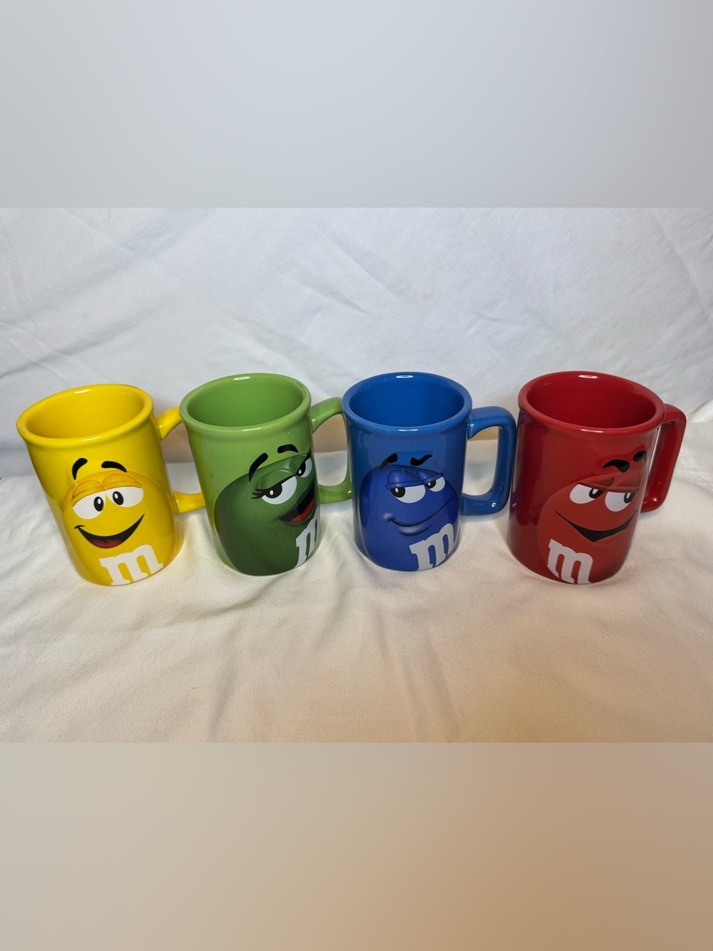 M&M'S Yellow Green Blue Red Character Mugs Set
